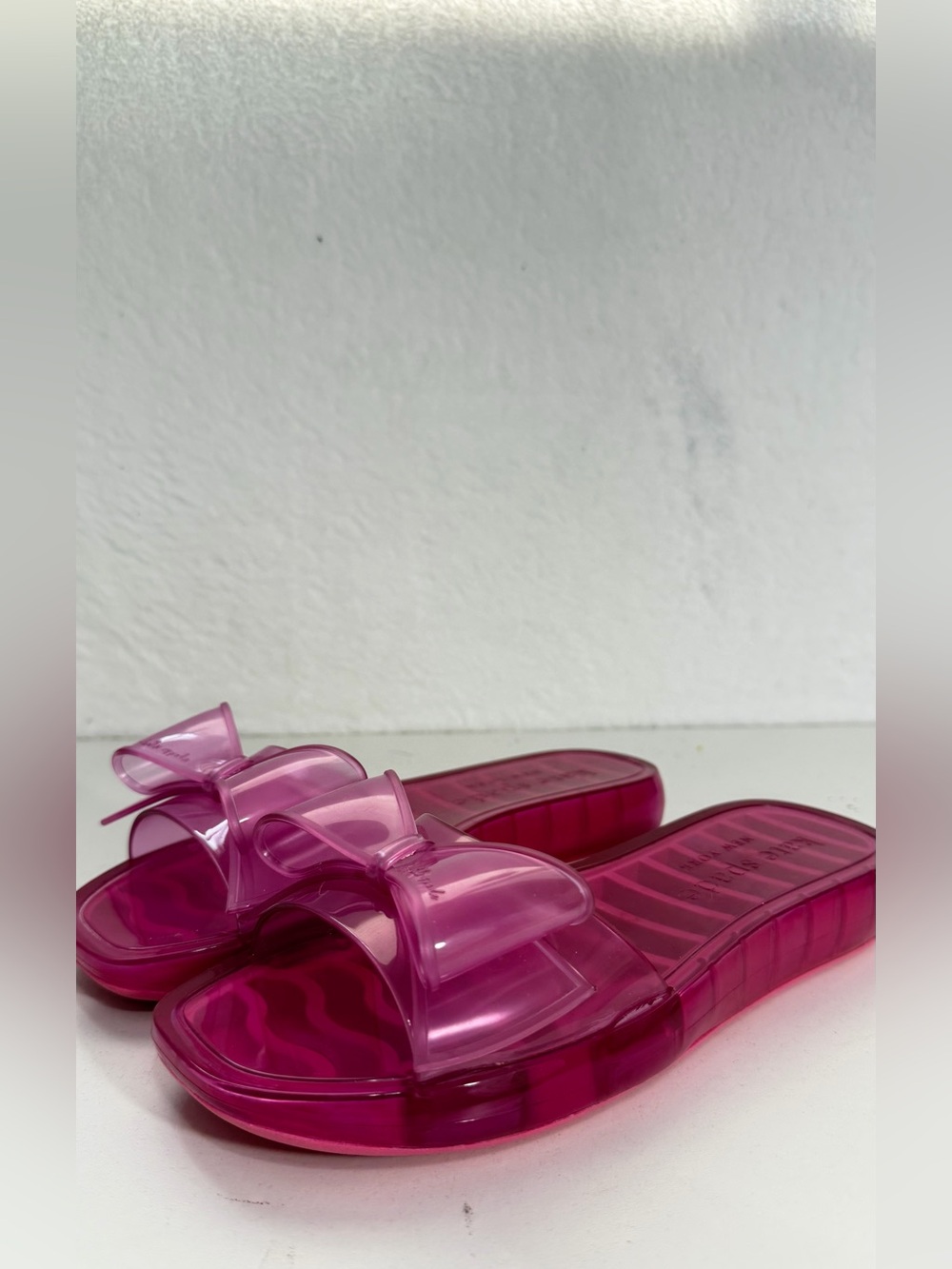 Kate Spade Tie The Knot Jelly Slide Sandals Pink Women’s Size 10